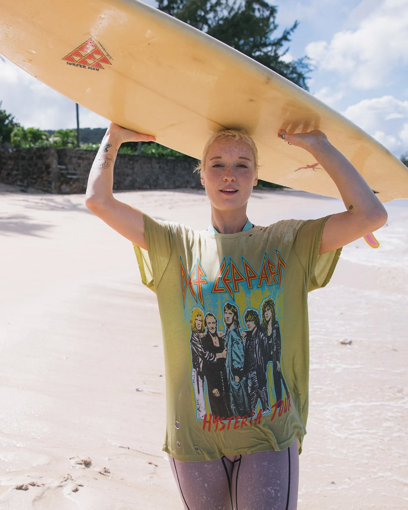 Def Leppard Hysteria Tour Vintage Destroy Tee sold by Junk Food Clothing product image thumbnail 2