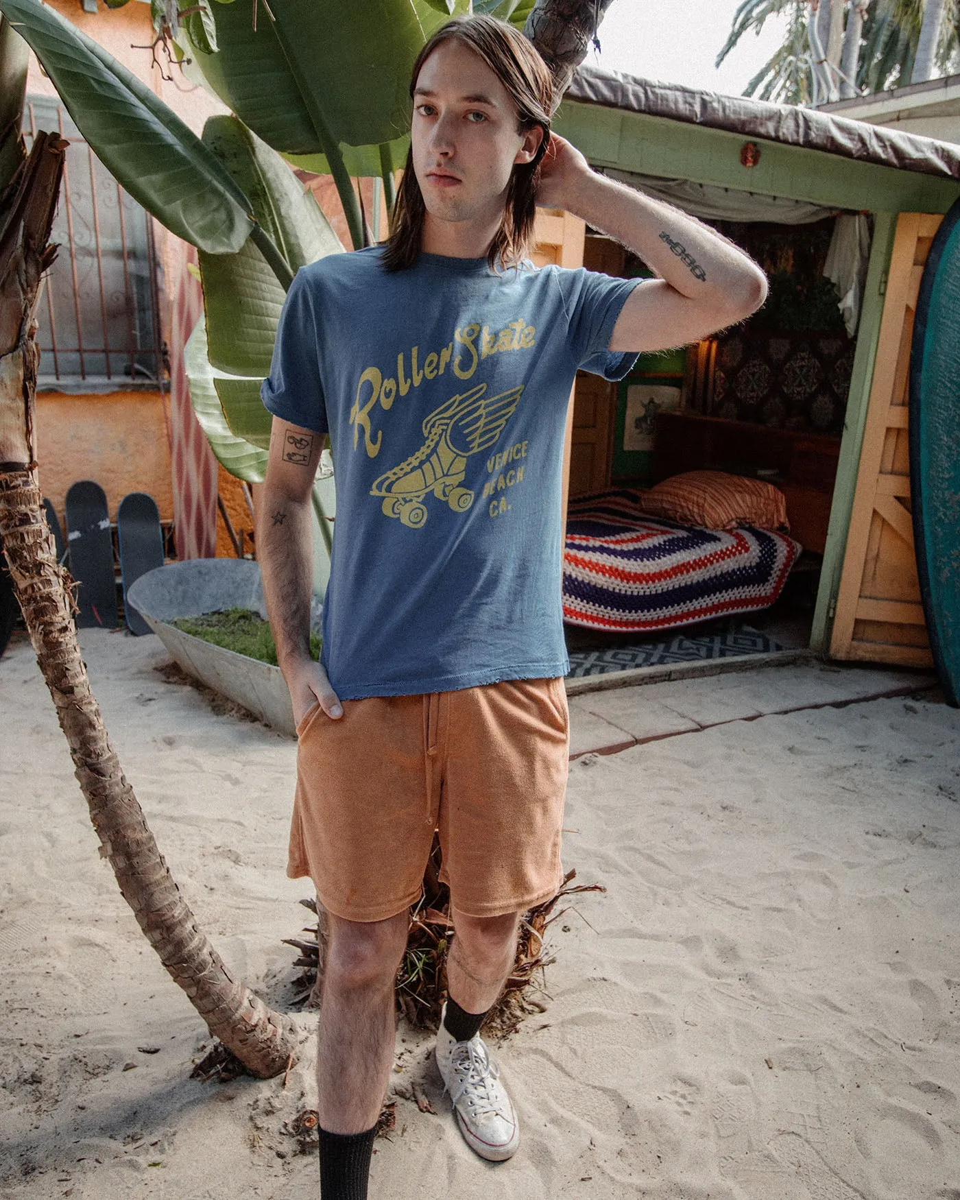 Roller Skate Venice Beach Vintage Tee sold by Junk Food Clothing product image thumbnail 3