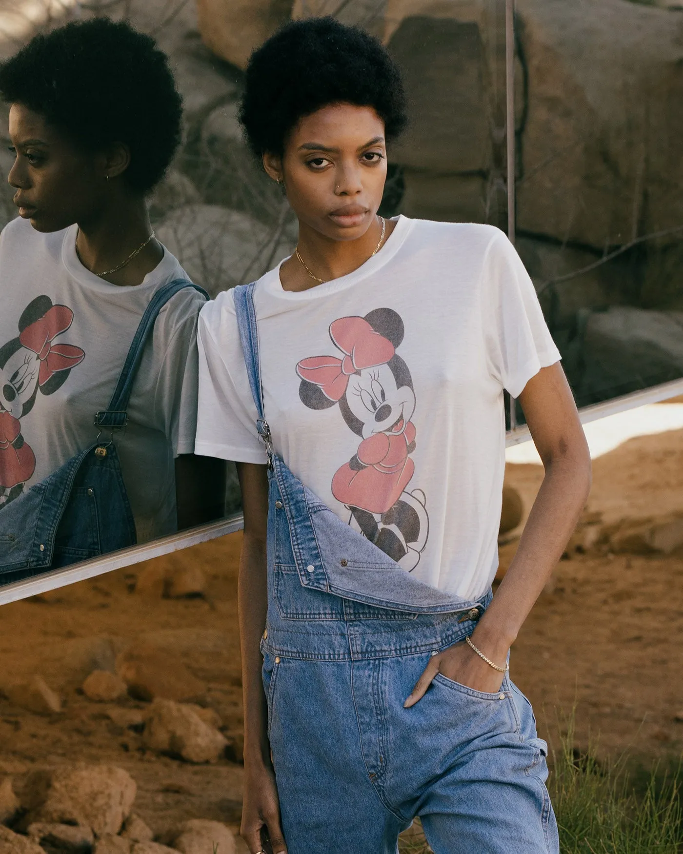 Women's Minnie Mouse Vintage Tissue Tee sold by Junk Food Clothing product image thumbnail 2