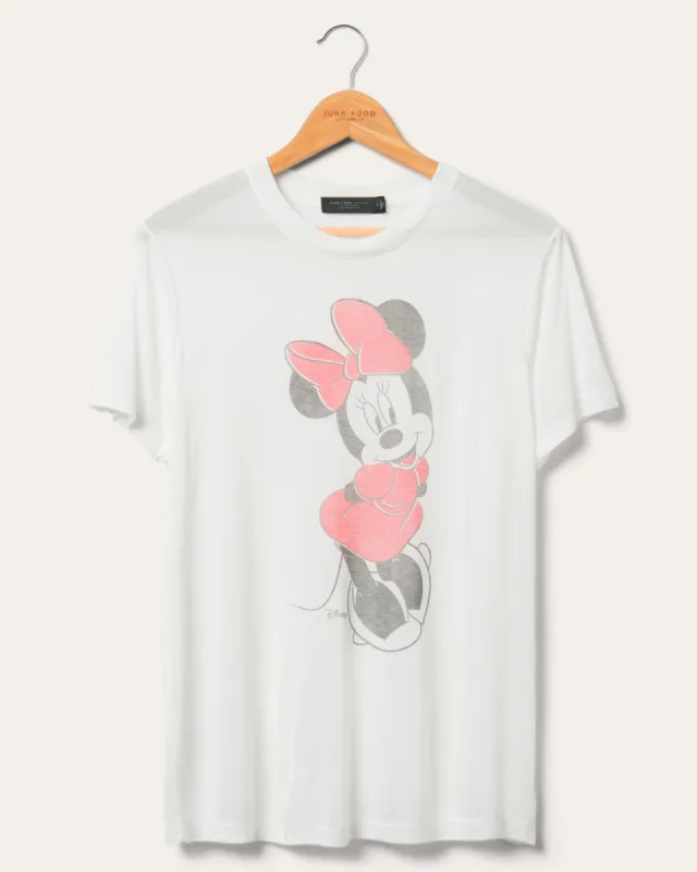 Women's Minnie Mouse Vintage Tissue Tee sold by Junk Food Clothing