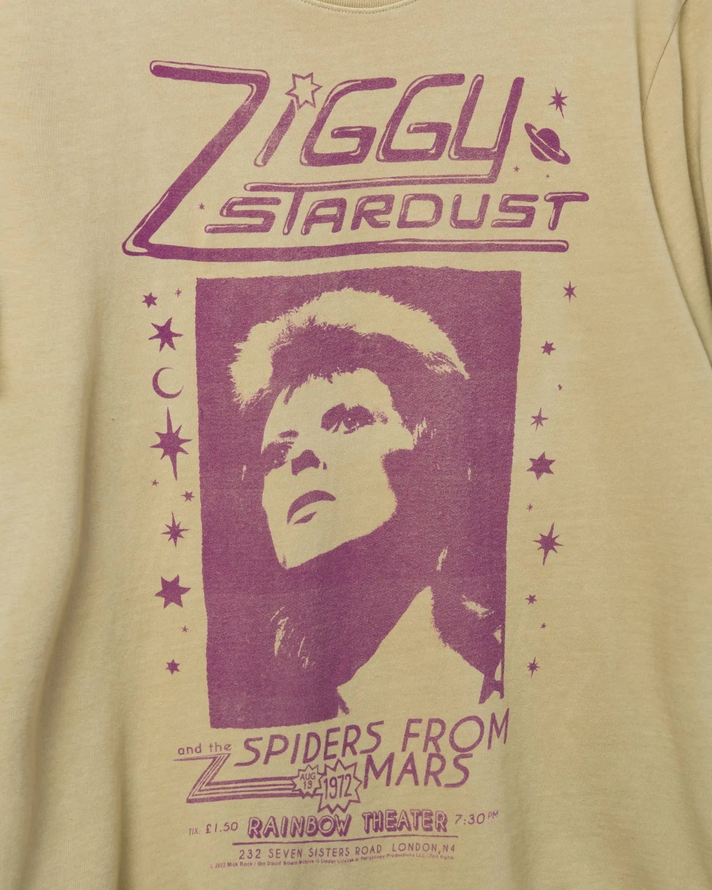 David Bowie Ziggy Stardust Spiders Vintage Tee sold by Junk Food Clothing product image thumbnail 4