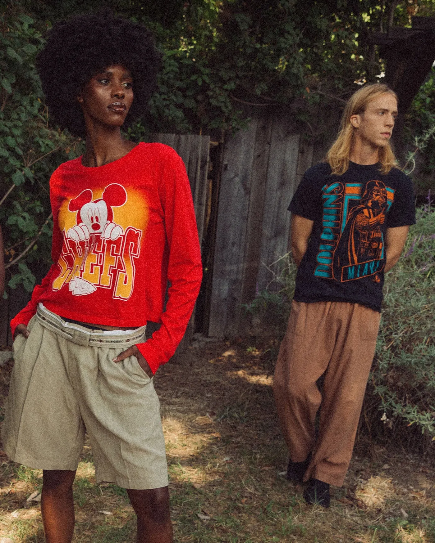 Women's Kansas City Chiefs Mickey Hang on Crop Long Sleeve sold by Junk Food Clothing product image thumbnail 2