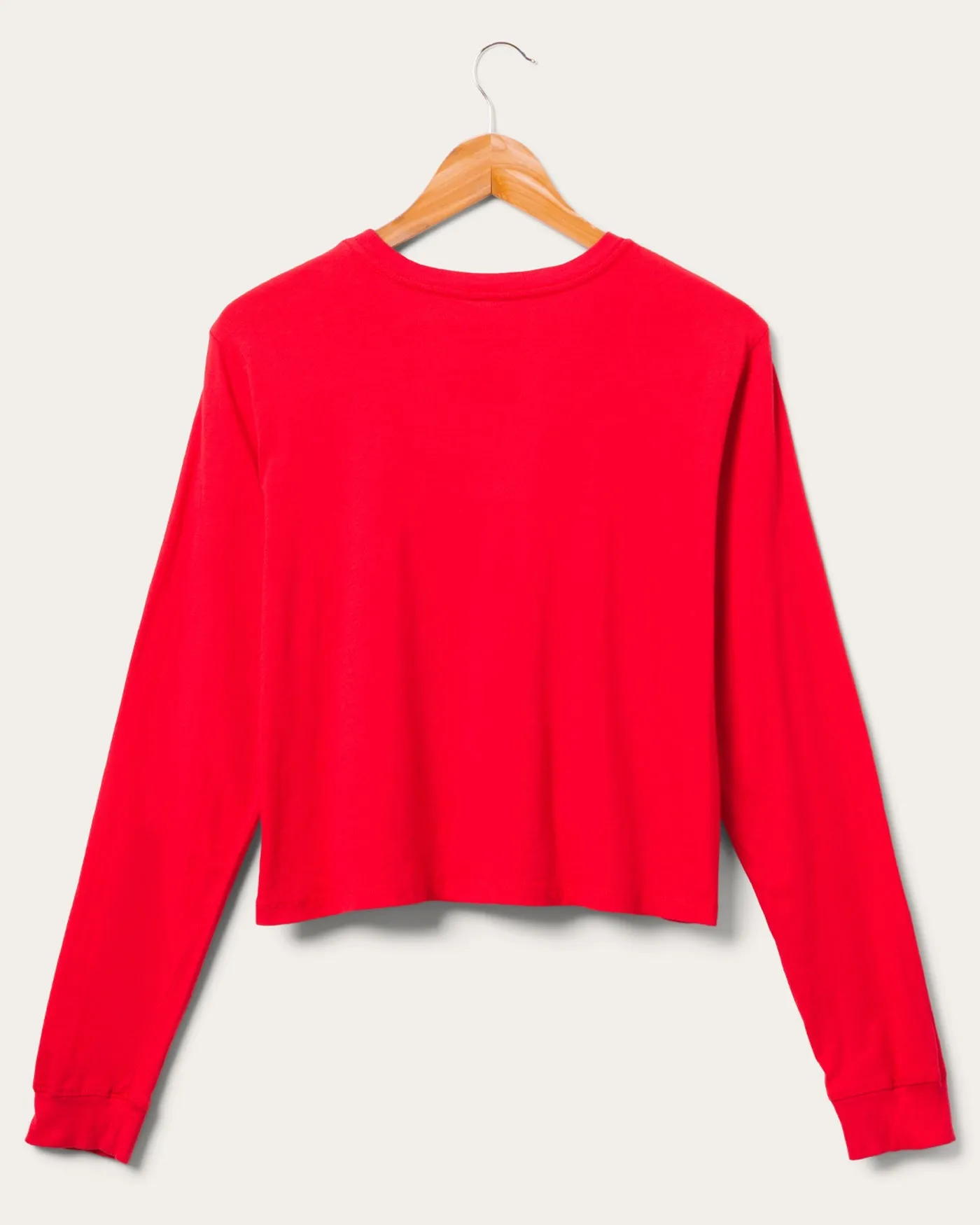 Women's Kansas City Chiefs Mickey Hang on Crop Long Sleeve sold by Junk Food Clothing product image thumbnail 4