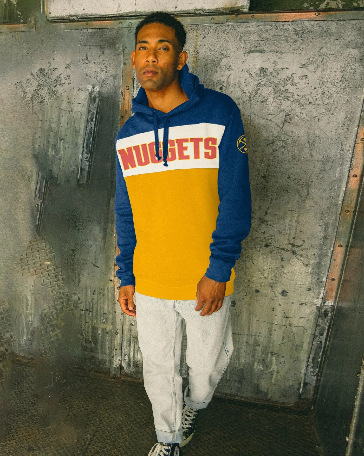 NBA Denver Nuggets Colorblock Hoodie sold by Junk Food Clothing product image thumbnail 2
