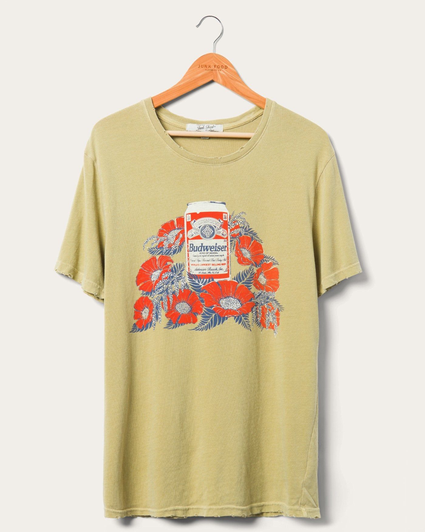 Budweiser Flowers Vintage Tee sold by Junk Food Clothing