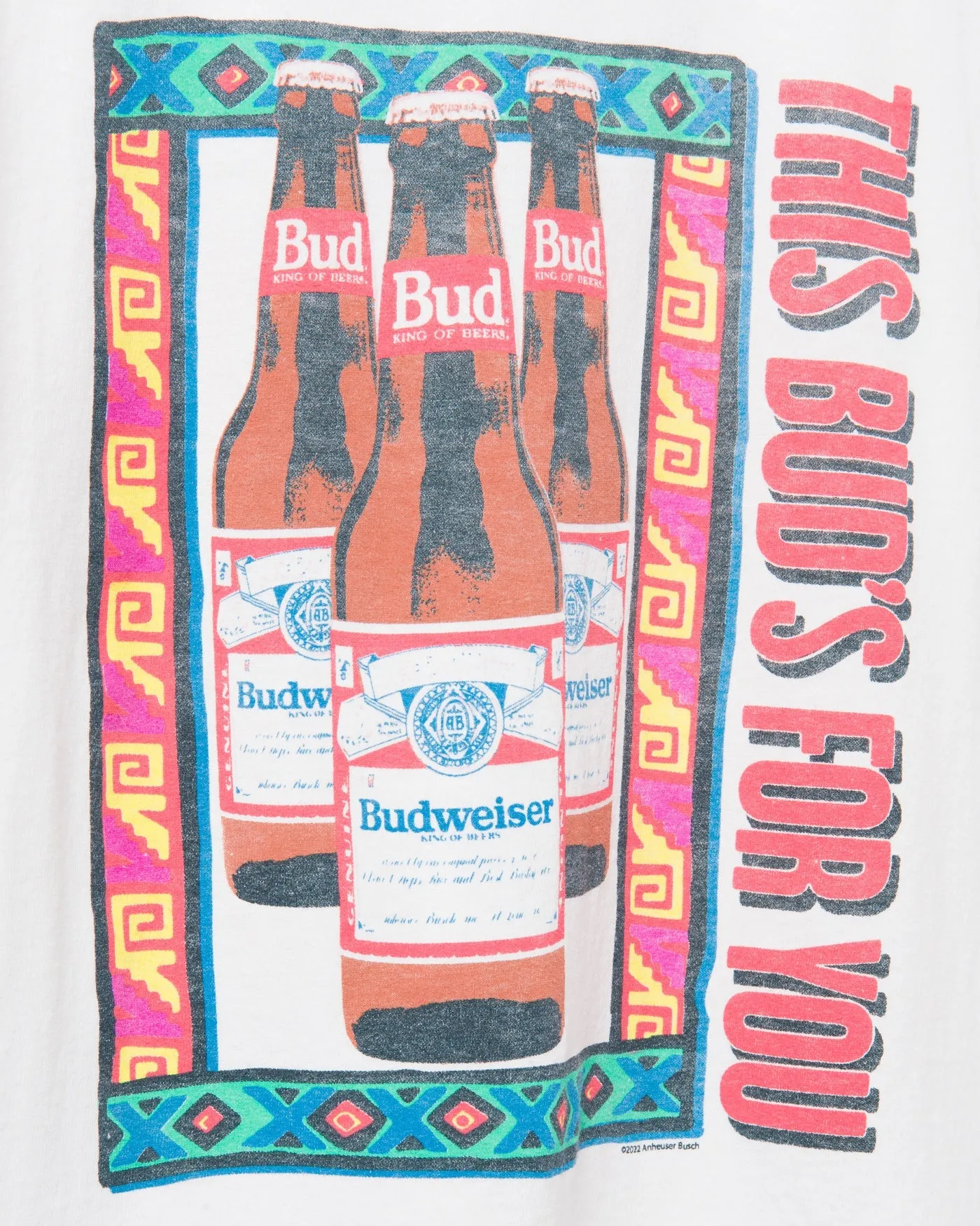 Budweiser This Bud's For You Frame Flea Market Tee sold by Junk Food Clothing product image thumbnail 4