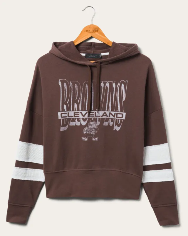 Women's Browns Stripe Hoodie sold by Junk Food Clothing