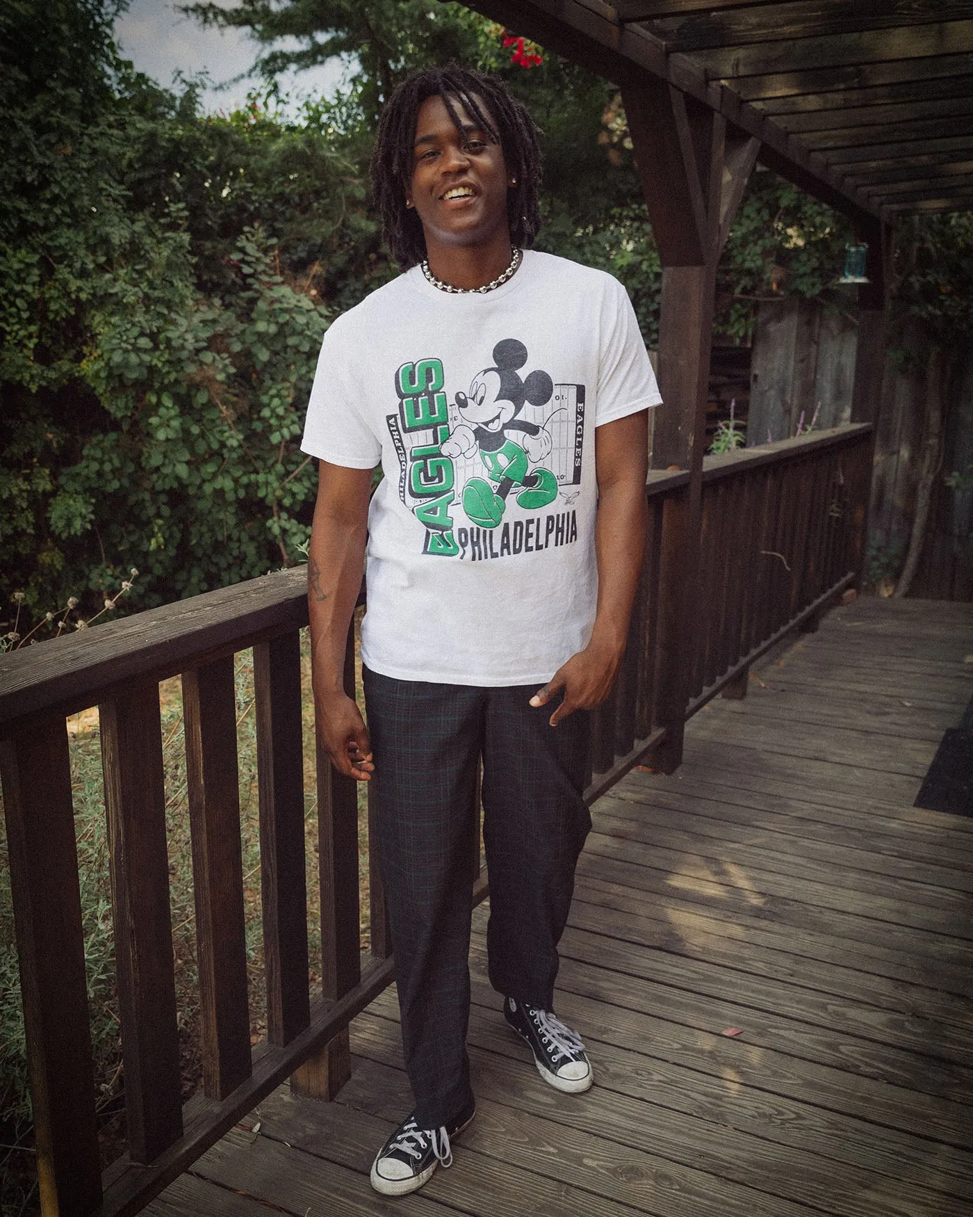 Philadelphia Eagles Mickey Field Tee sold by Junk Food Clothing product image thumbnail 2