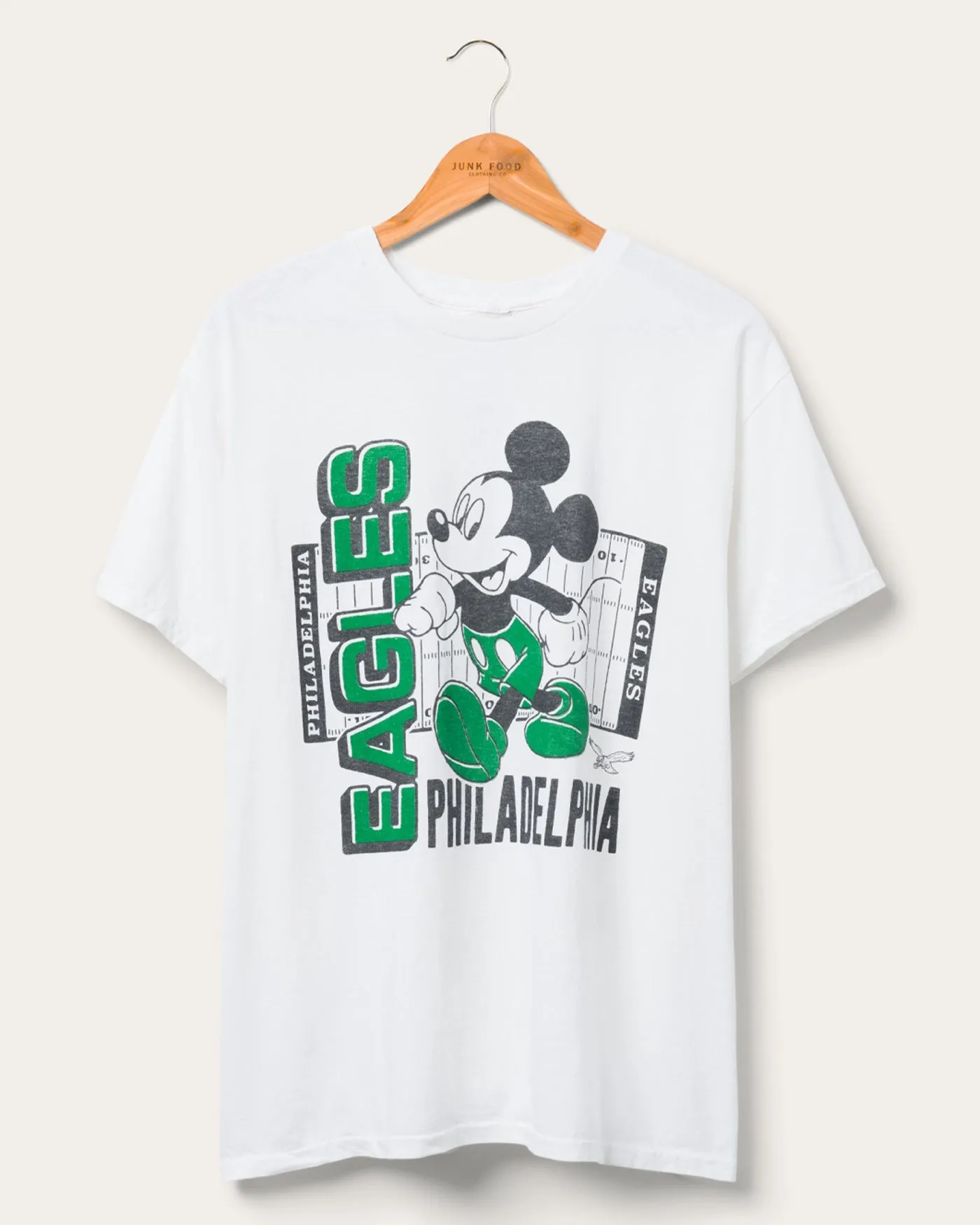 Philadelphia Eagles Mickey Field Tee sold by Junk Food Clothing