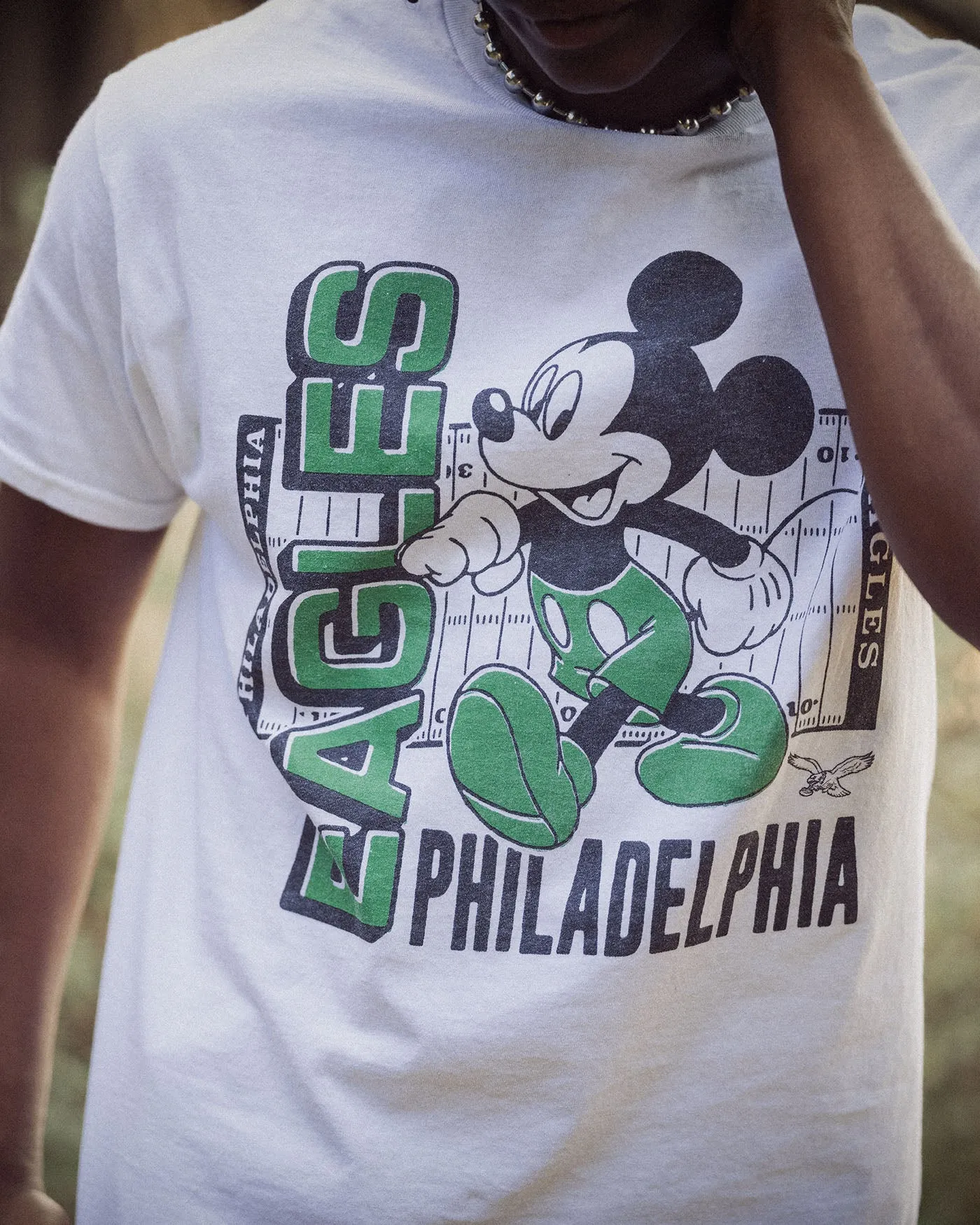 Philadelphia Eagles Mickey Field Tee sold by Junk Food Clothing product image thumbnail 3