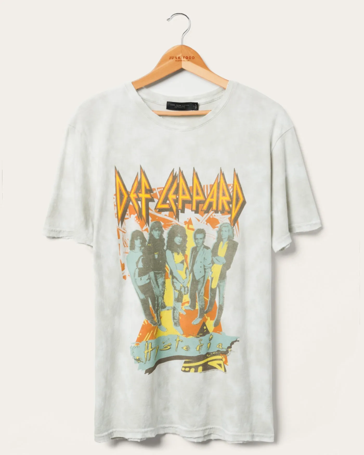 Def Leppard Hysteria Tie Dye Vintage Tee sold by Junk Food Clothing