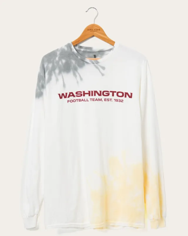 NFL Washington Football Team Tie Dye Long Sleeve Flea Market Tee sold by Junk Food Clothing