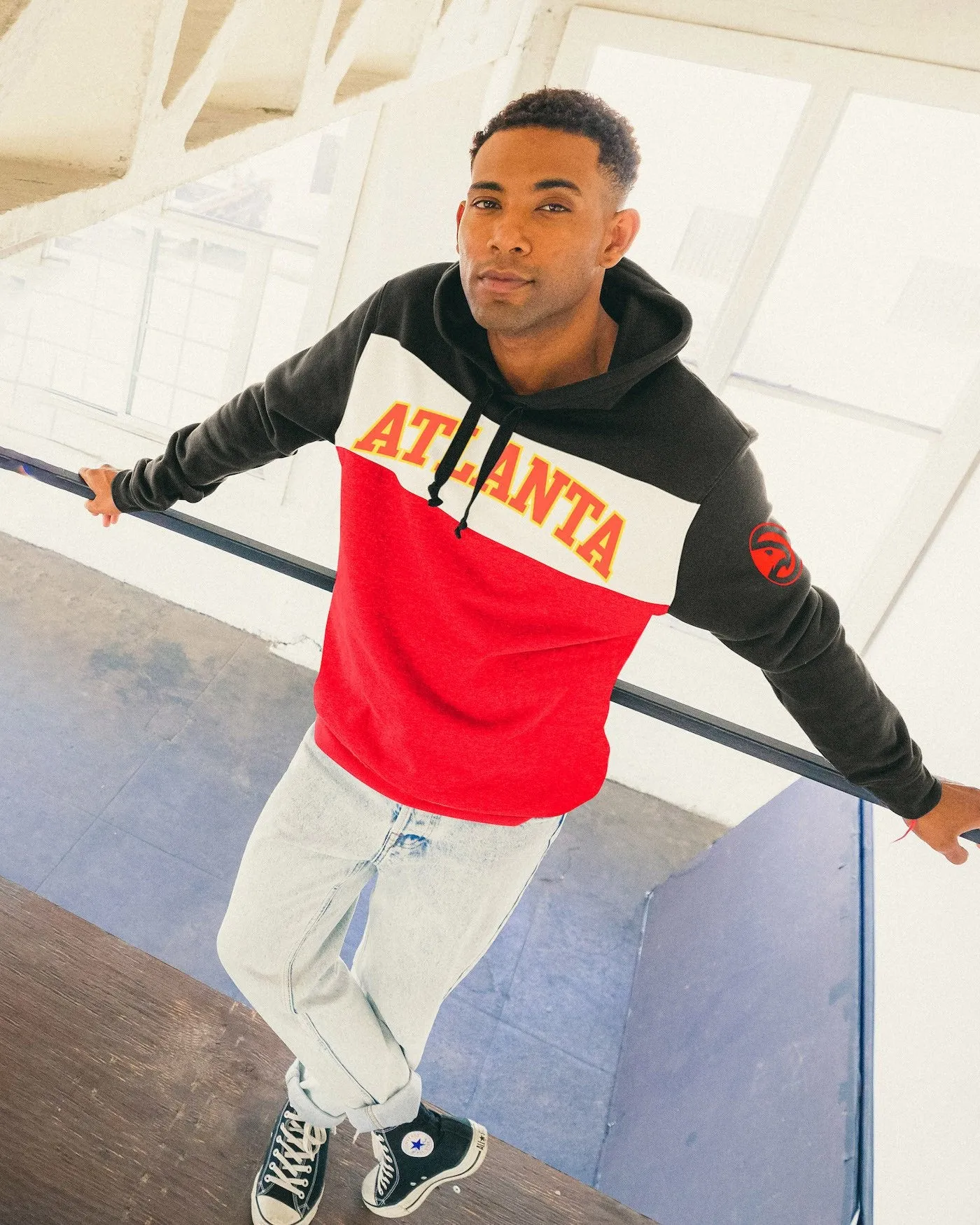 NBA Atlanta Hawks Colorblock Hoodie sold by Junk Food Clothing product image thumbnail 2