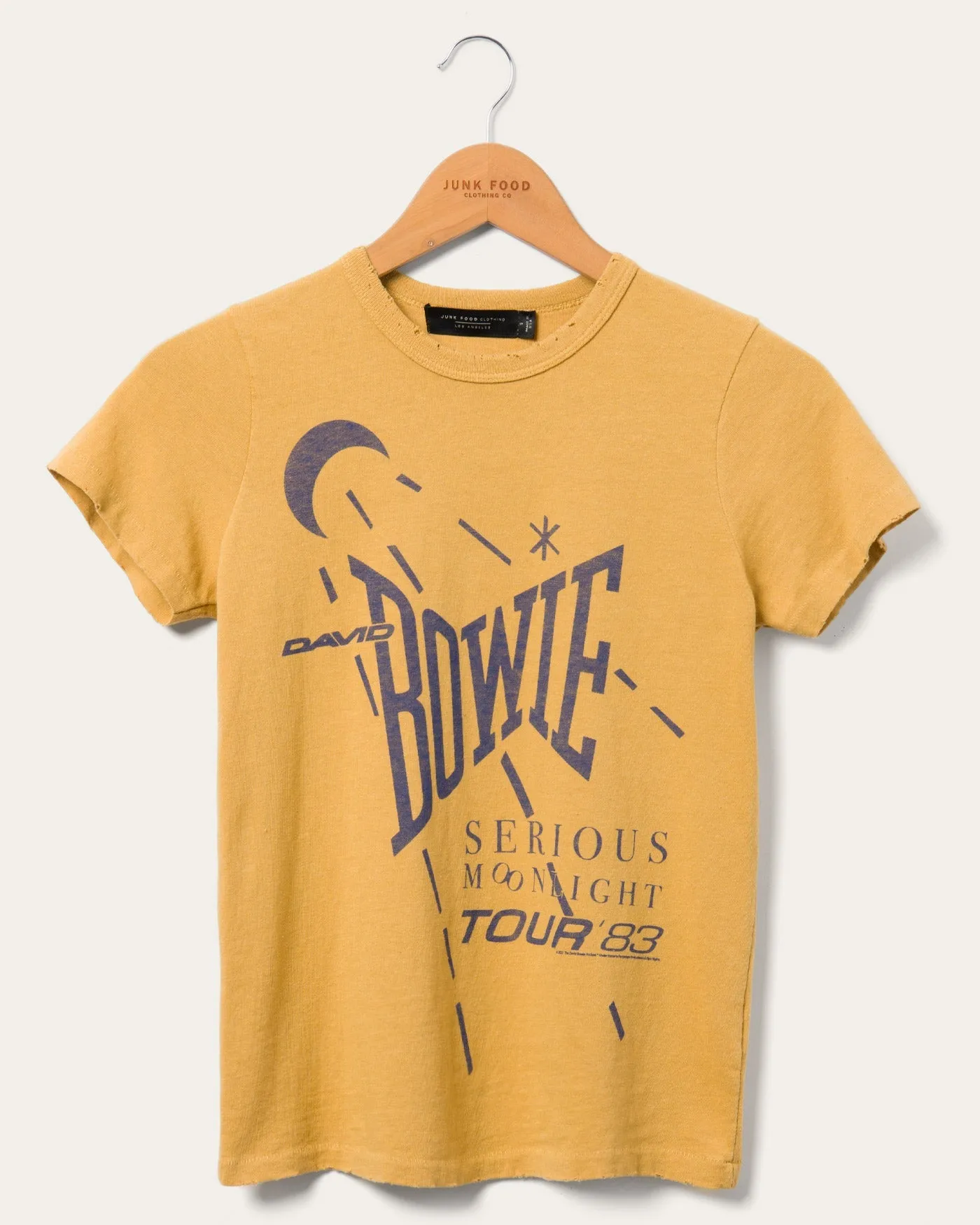 Women's David Bowie US Tour '82 Original Tee sold by Junk Food Clothing