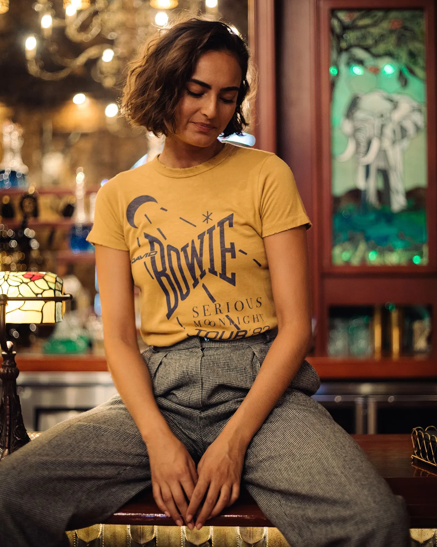 Women's David Bowie US Tour '82 Original Tee sold by Junk Food Clothing product image thumbnail 2