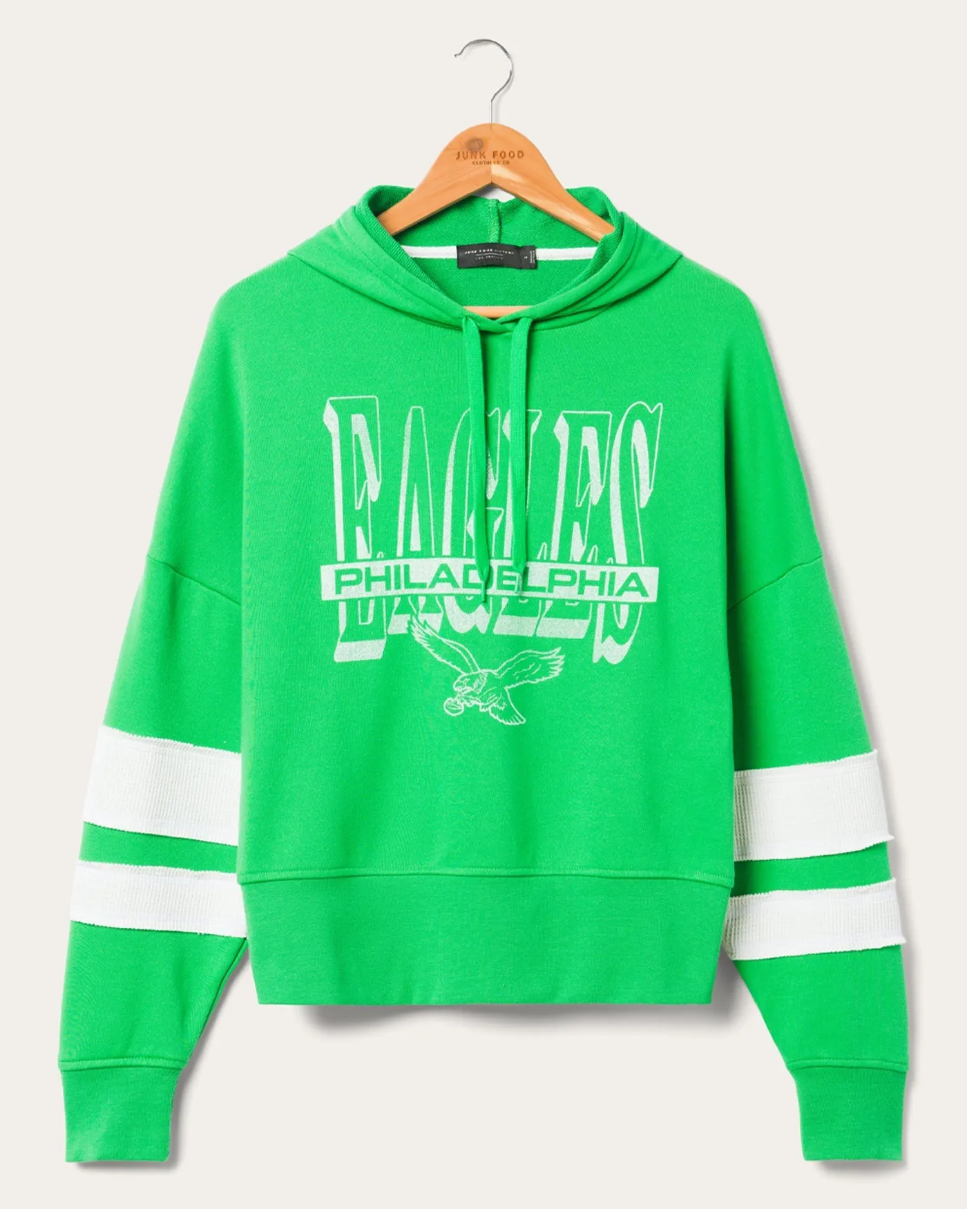 Women's Eagles Stripe Hoodie sold by Junk Food Clothing