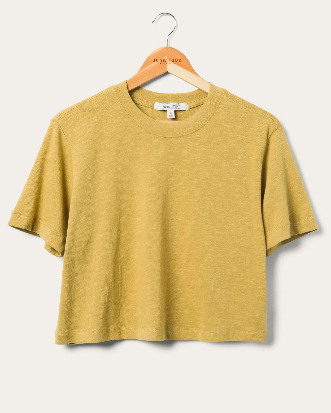 Women's Crop Mock Neck Tee sold by Junk Food Clothing
