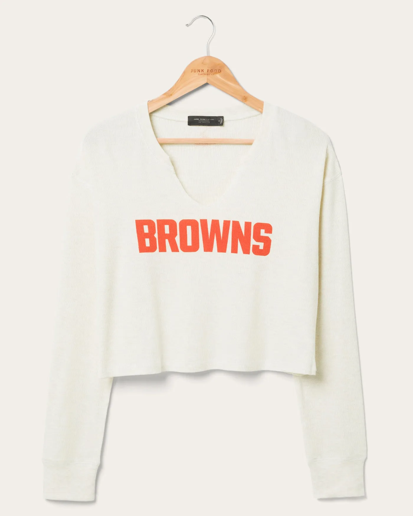 Women's Cleveland Browns Sunday Crop Thermal sold by Junk Food Clothing
