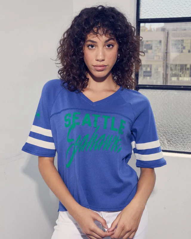 WOMENS SEAHAWKS VNECK TEE sold by Junk Food Clothing