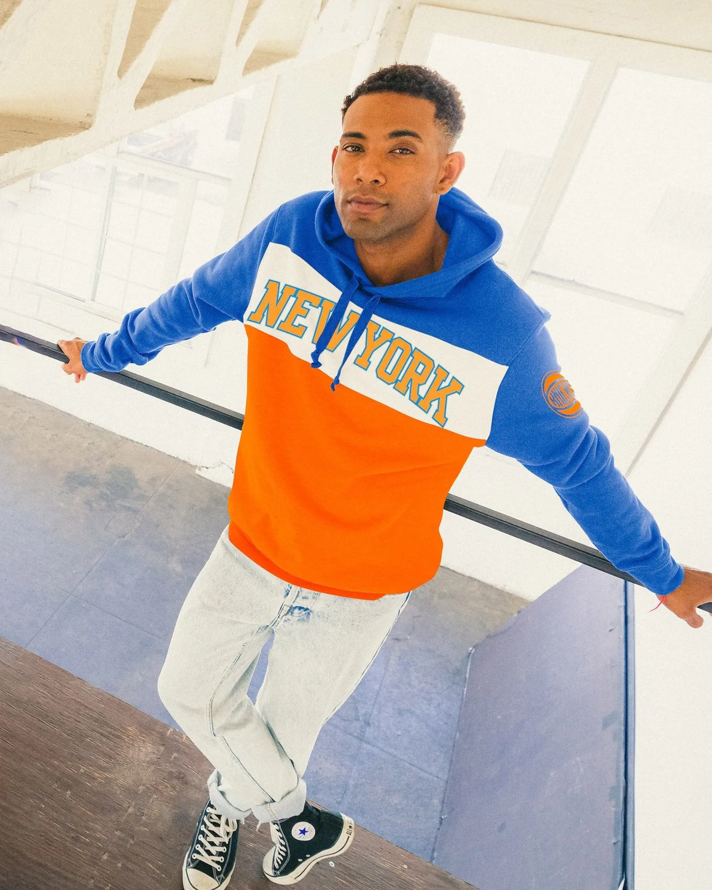 NBA New York Knicks Colorblock Hoodie sold by Junk Food Clothing product image thumbnail 2