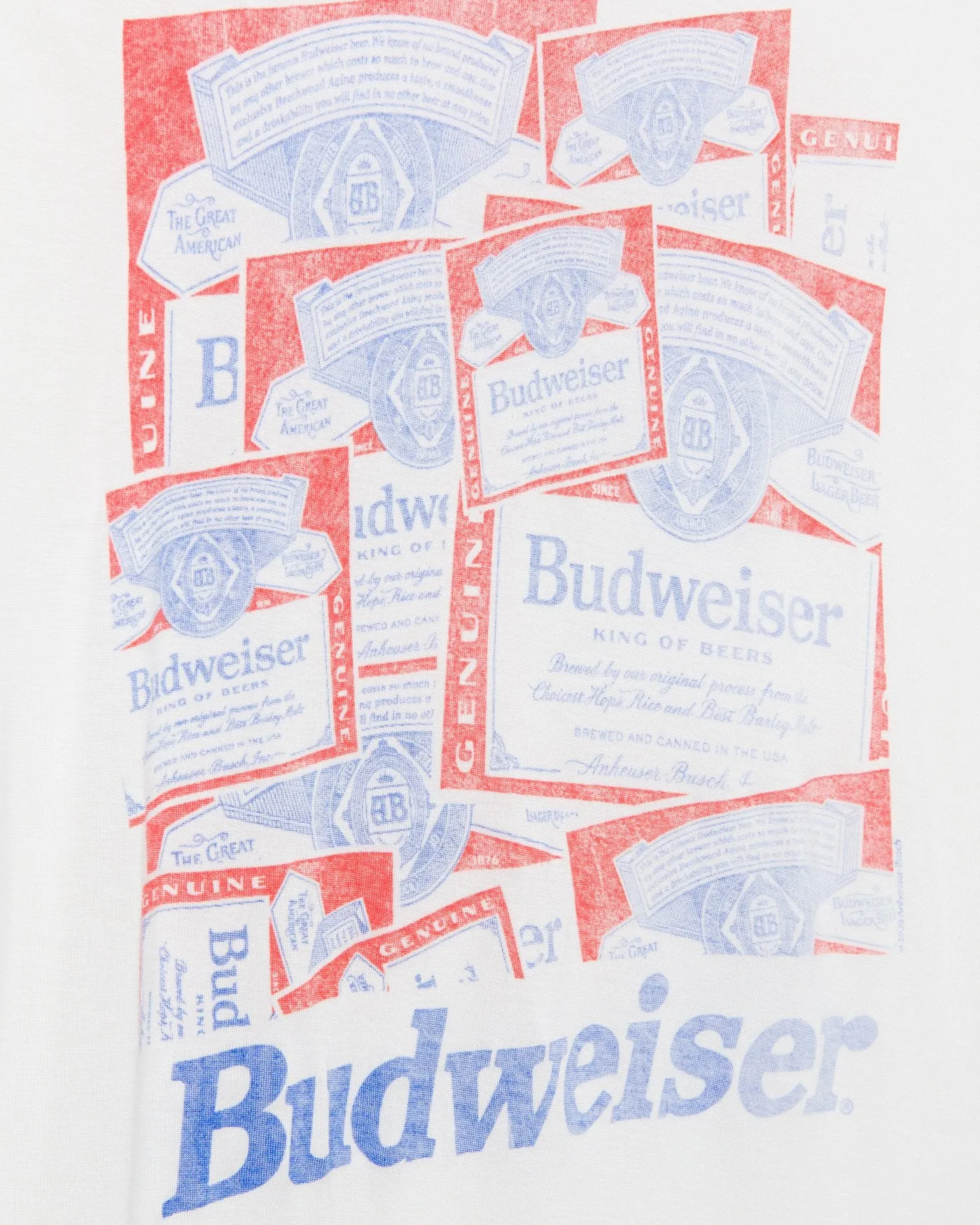 Women's Budweiser Labels Vintage Tissue Tee sold by Junk Food Clothing product image thumbnail 4