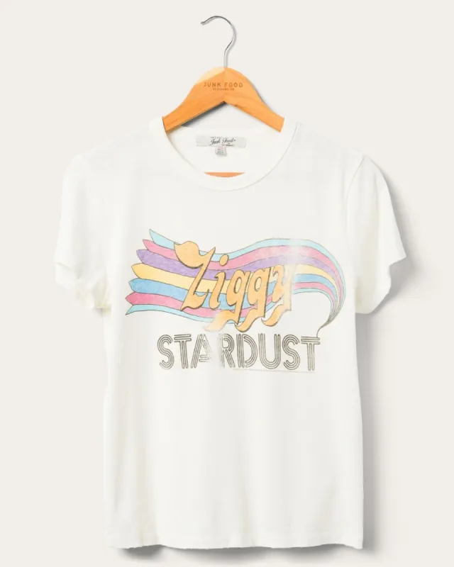Women's David Bowie Ziggy Rainbow Original Tee sold by Junk Food Clothing