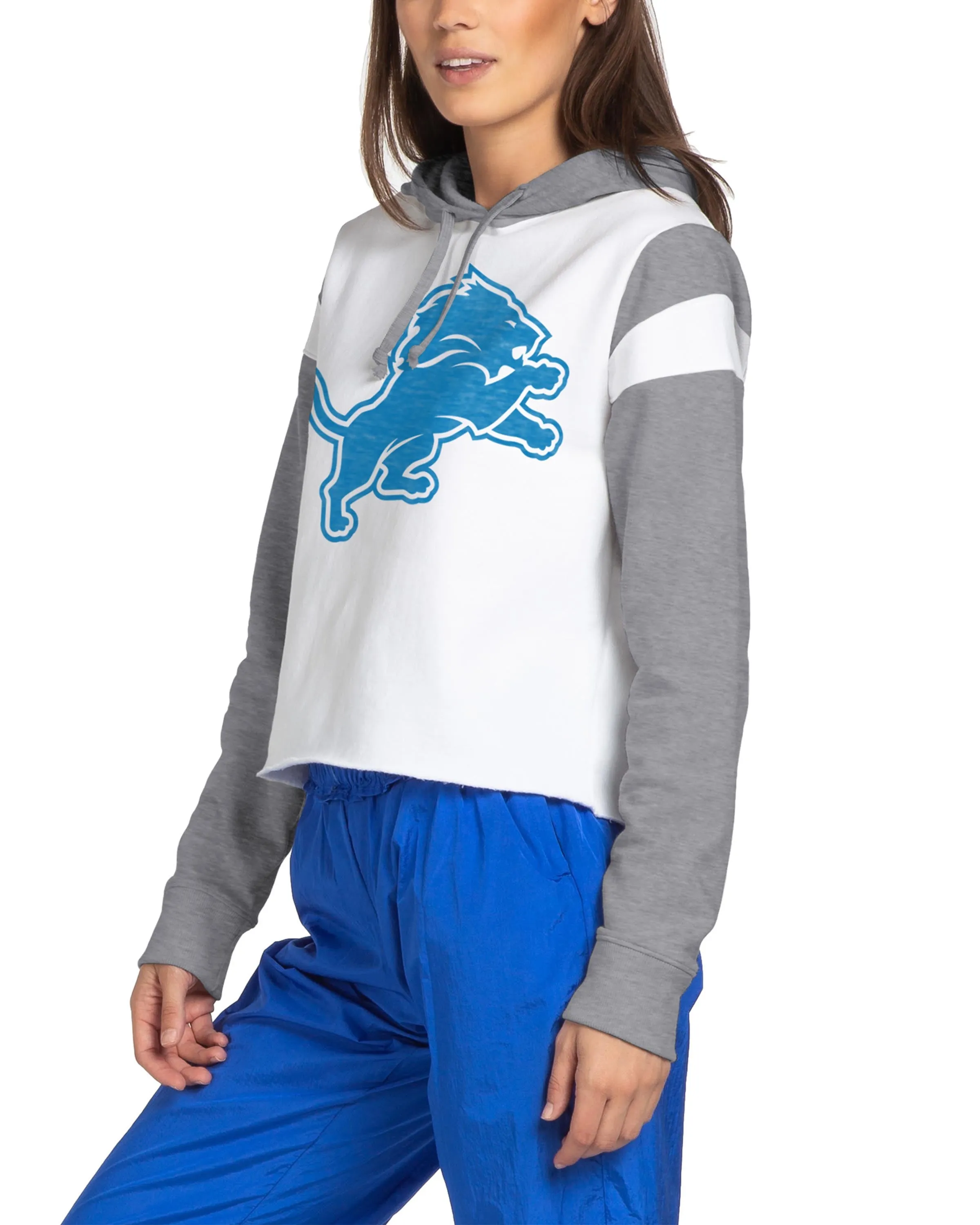 WOMENS LIONS CROPPED HOODIE sold by Junk Food Clothing product image thumbnail 3