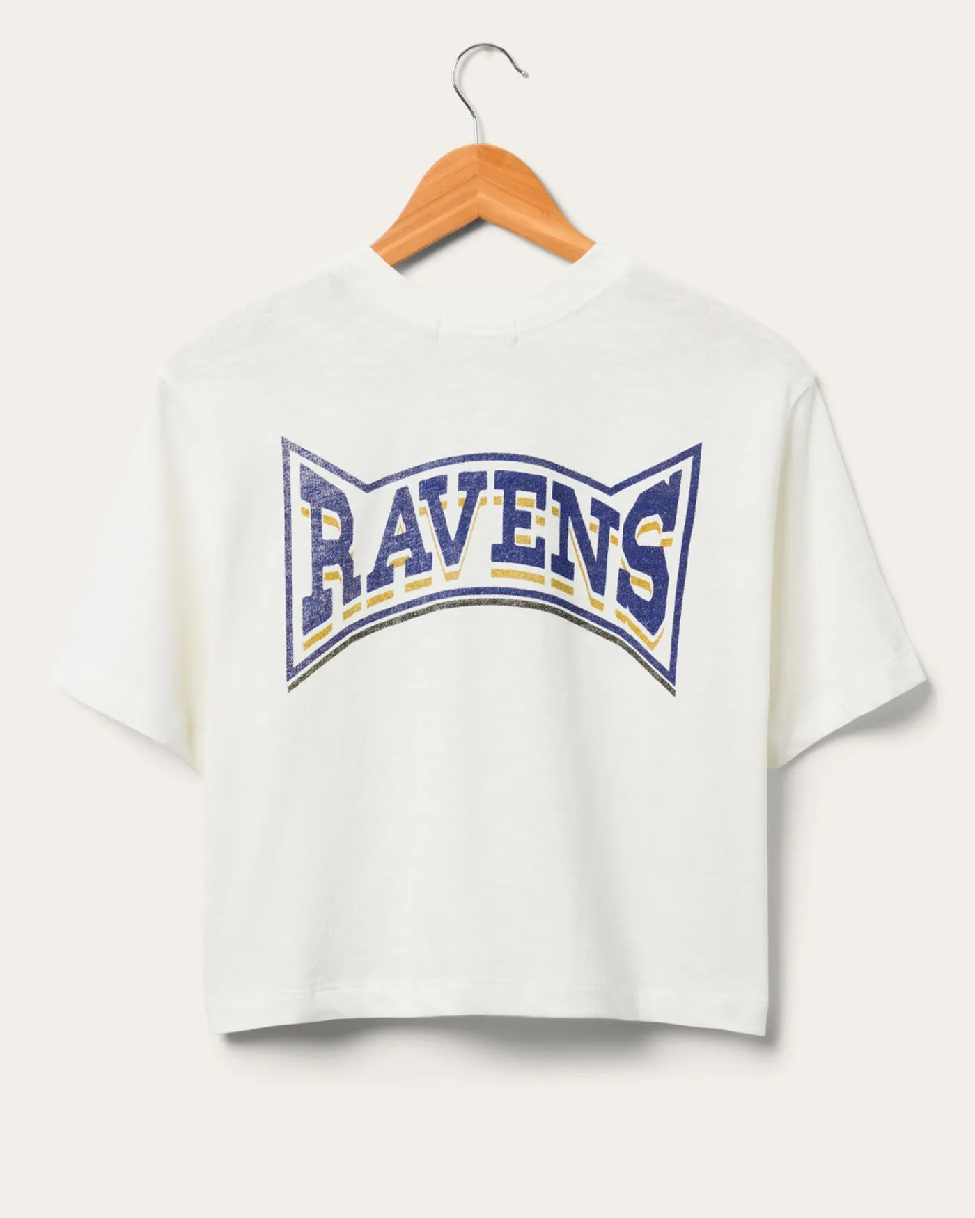 Women's Baltimore Ravens Mock Neck Crop Tee sold by Junk Food Clothing product image thumbnail 3