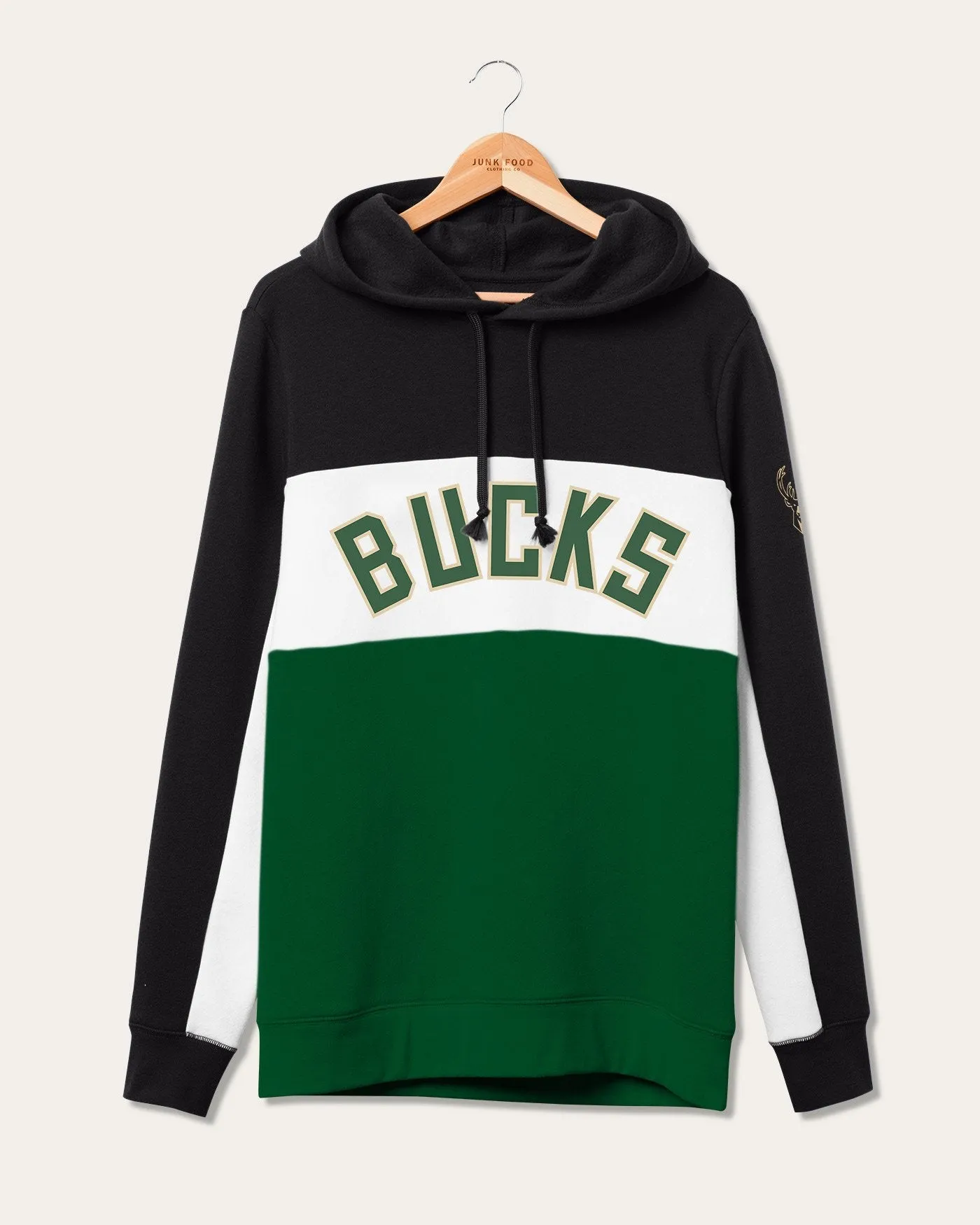 NBA Milwaukee Bucks Colorblock Hoodie sold by Junk Food Clothing
