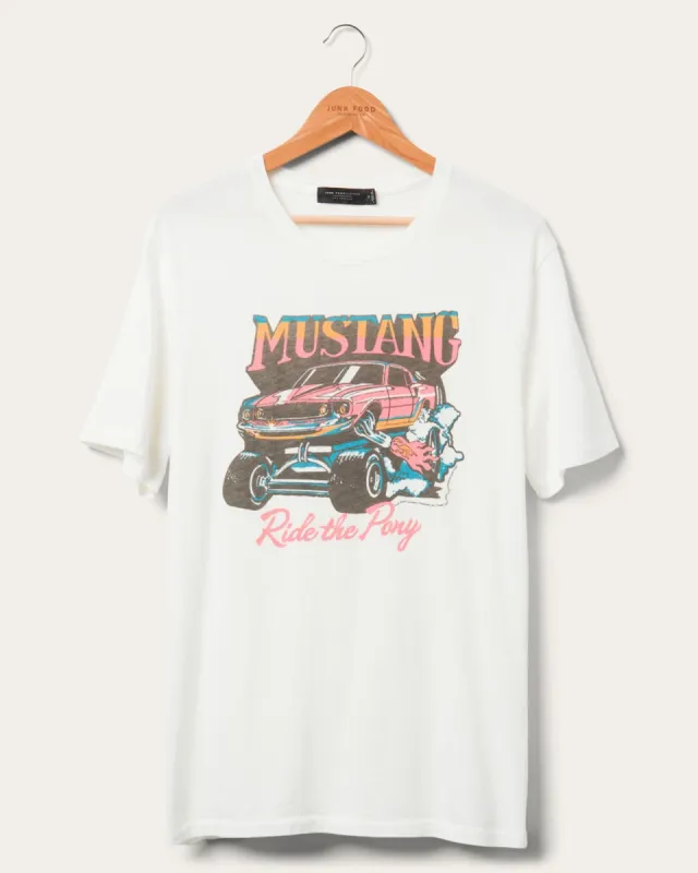 Ford Mustang Ride the Pony Vintage Tee sold by Junk Food Clothing