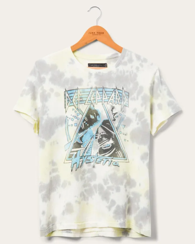 Women's Def Leppard Hysteria Tie Dye Vintage Tee made by Junk Food Clothing