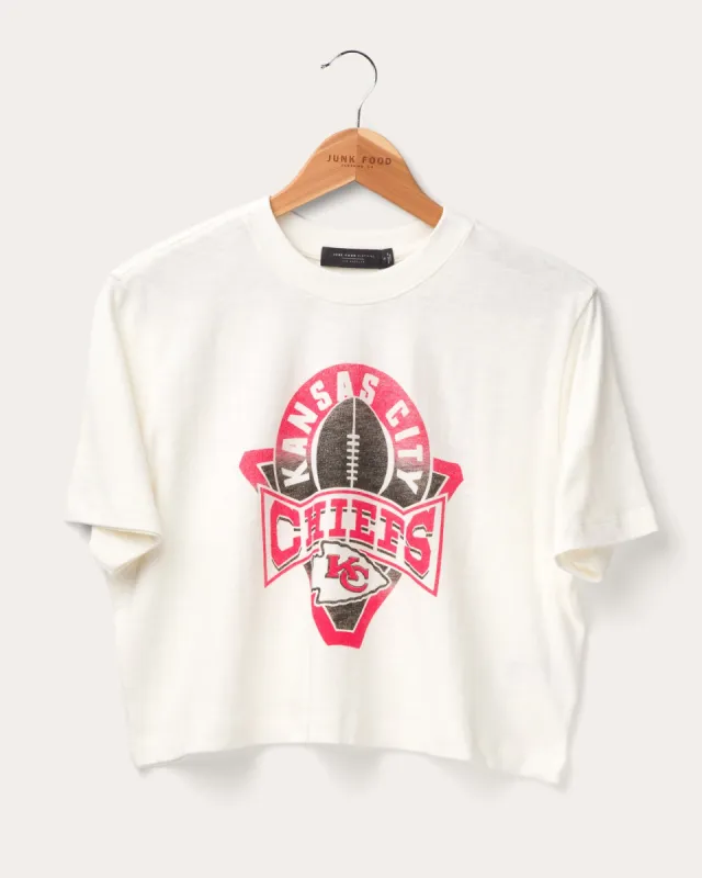 Women's Kansas City Chiefs Mock Neck Crop Tee sold by Junk Food Clothing
