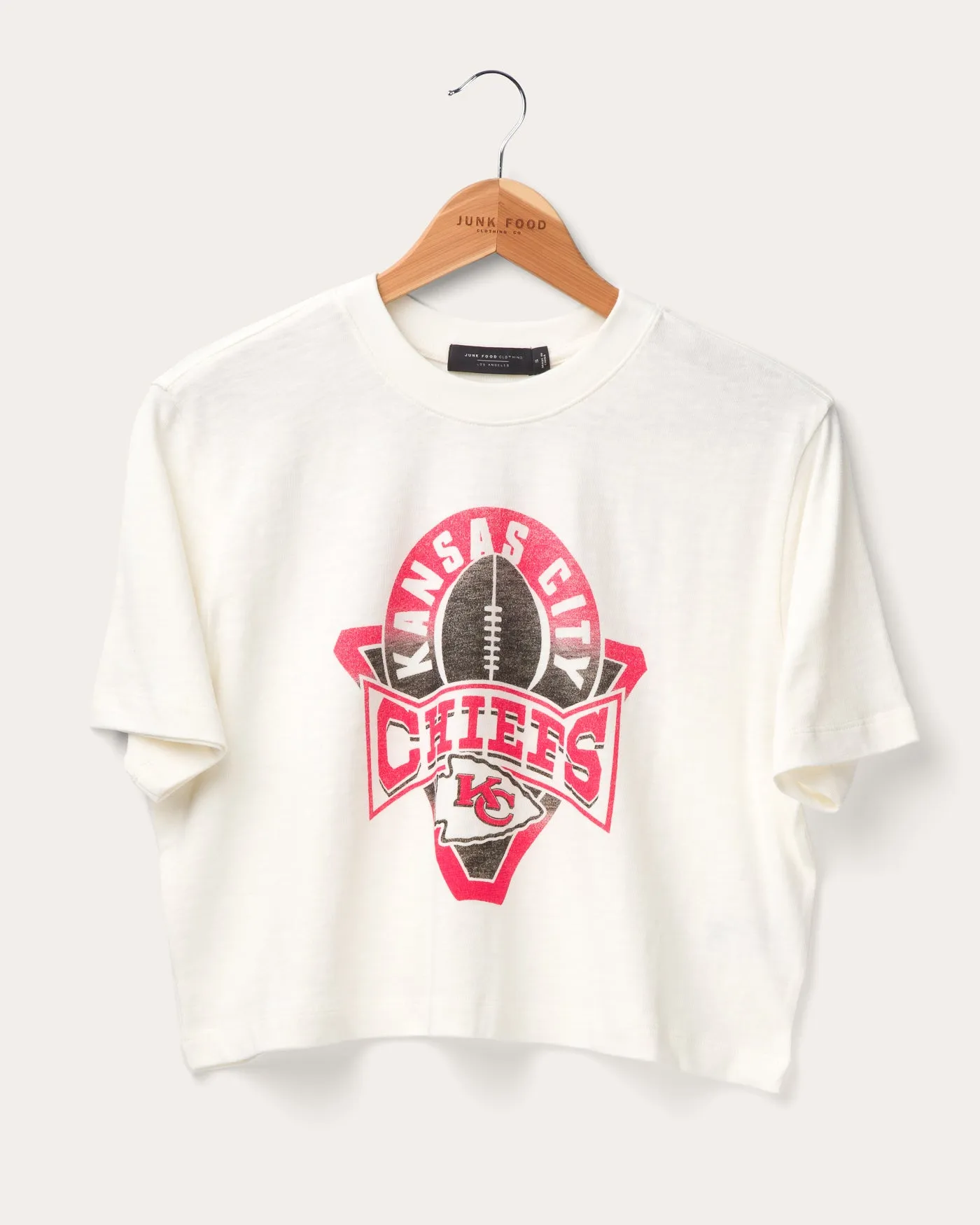 Women's Kansas City Chiefs Mock Neck Crop Tee sold by Junk Food Clothing