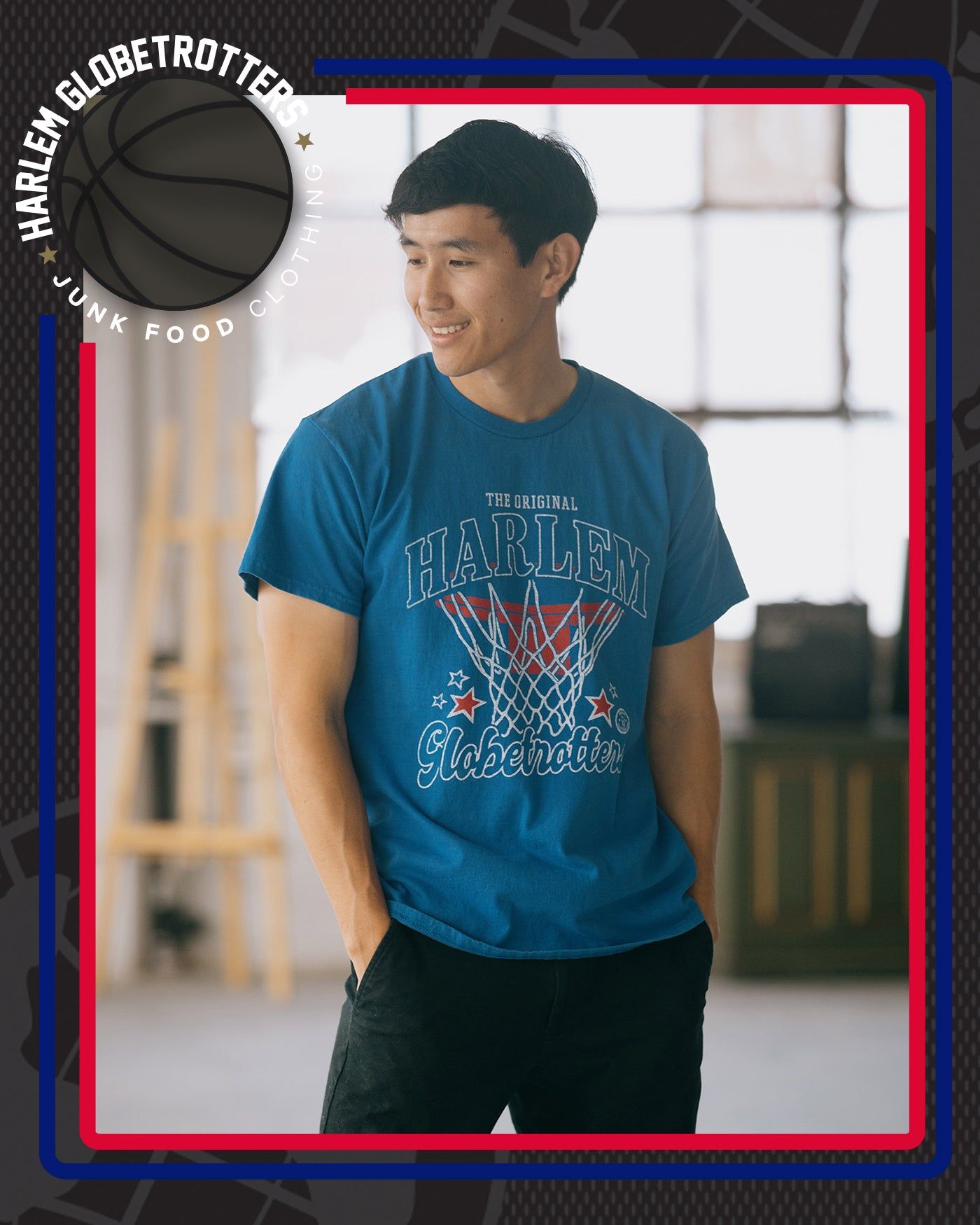 Harlem Globetrotters Old School Flea Market Tee sold by Junk Food Clothing product image thumbnail 2