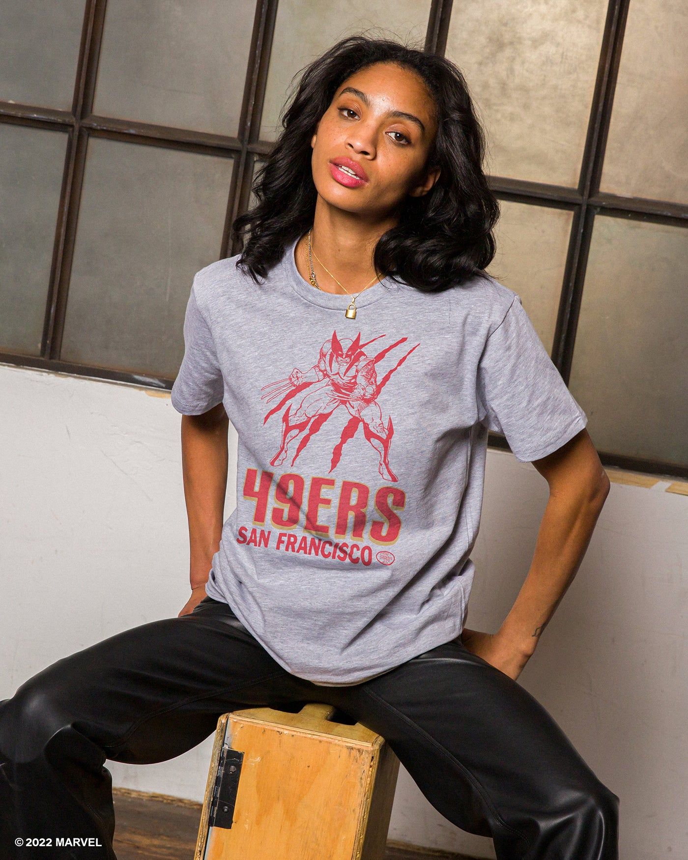 49ers Marvel Wolverine Slash Tee sold by Junk Food Clothing product image thumbnail 2