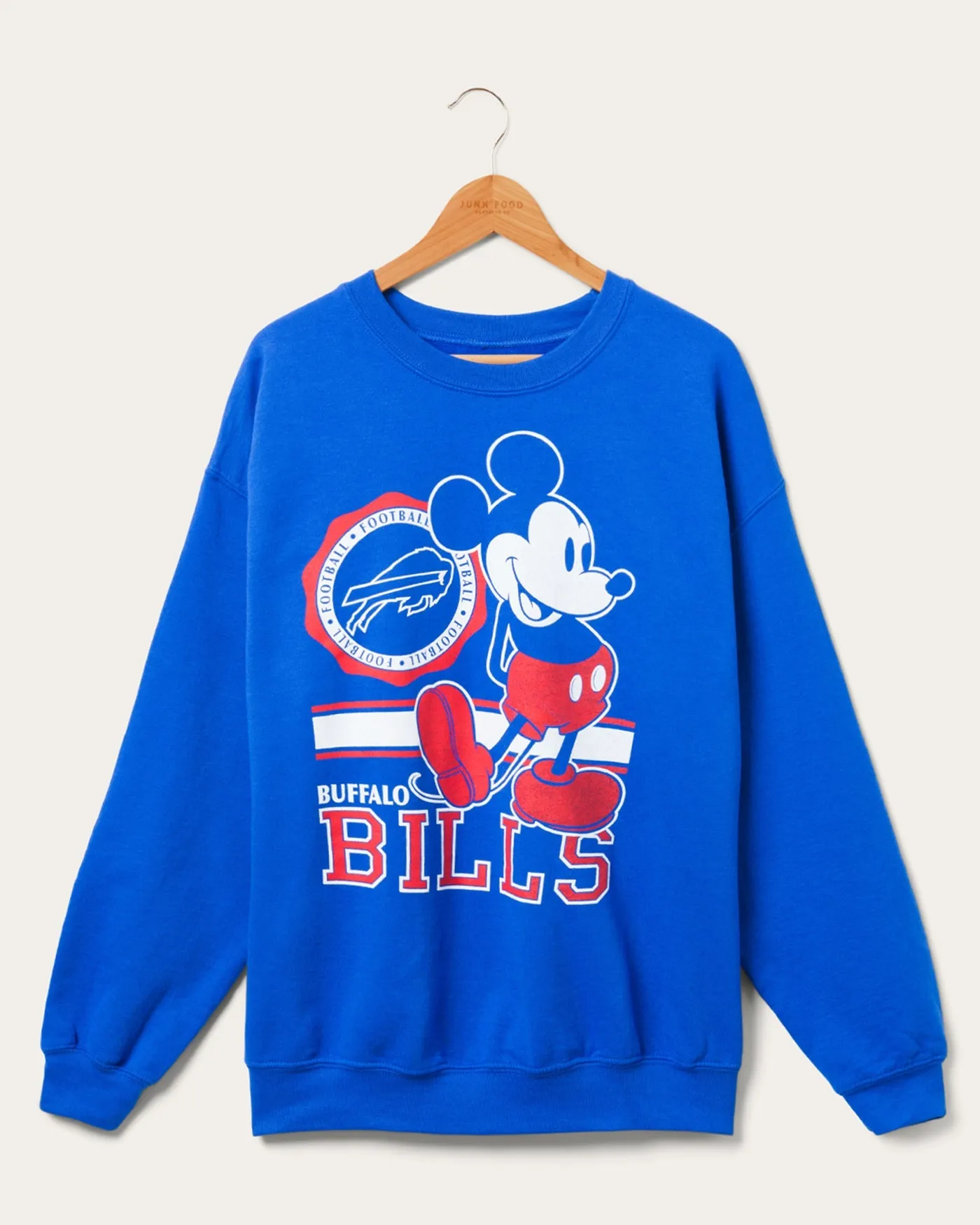 Buffalo Bills Mickey Crew Fleece sold by Junk Food Clothing