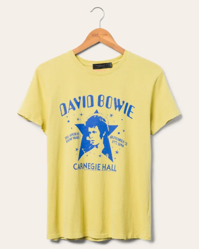 Women's David Bowie Carnegie Hall Vintage Tee sold by Junk Food Clothing