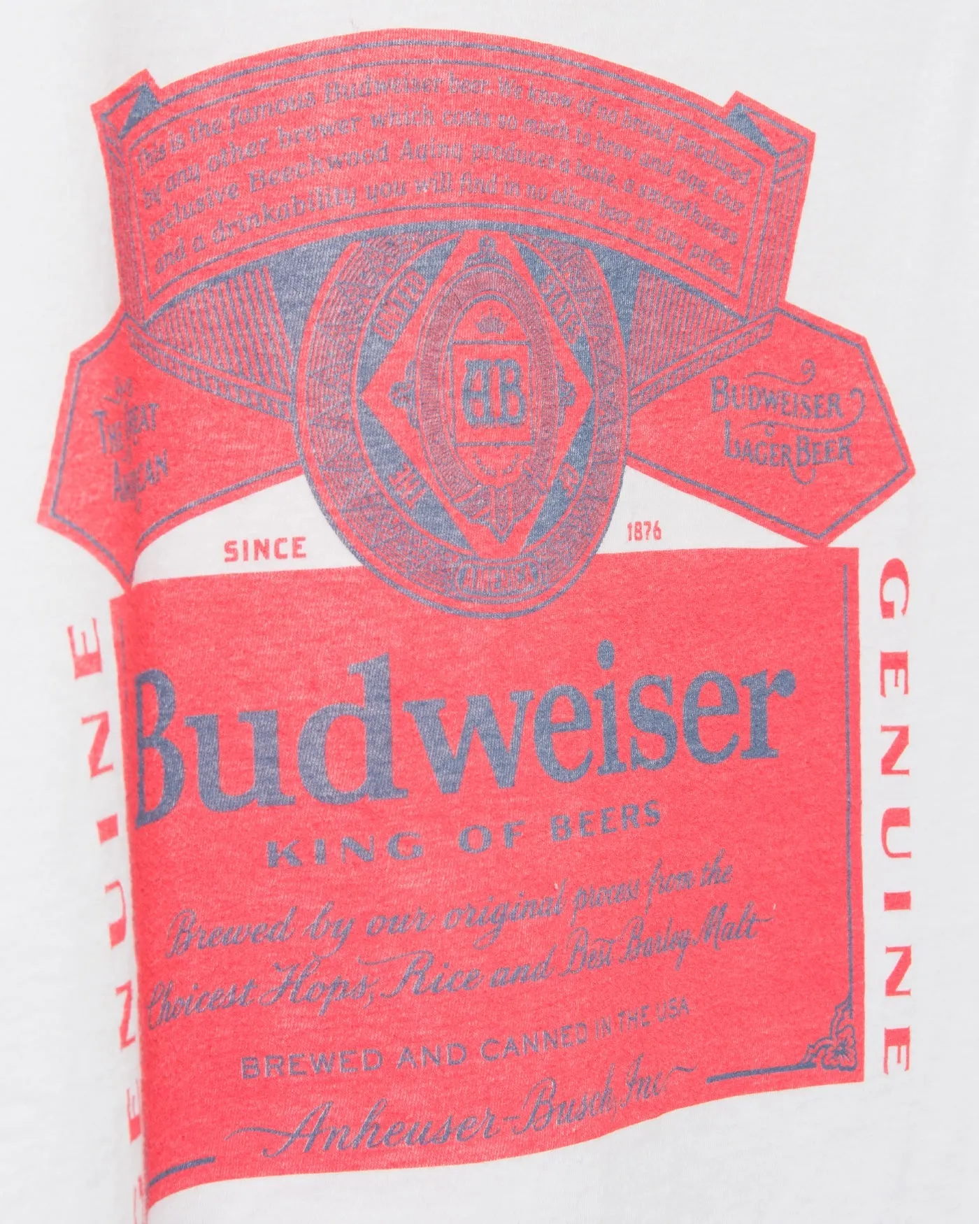 Women's Budweiser Label Cropped Muscle Tank sold by Junk Food Clothing product image thumbnail 4