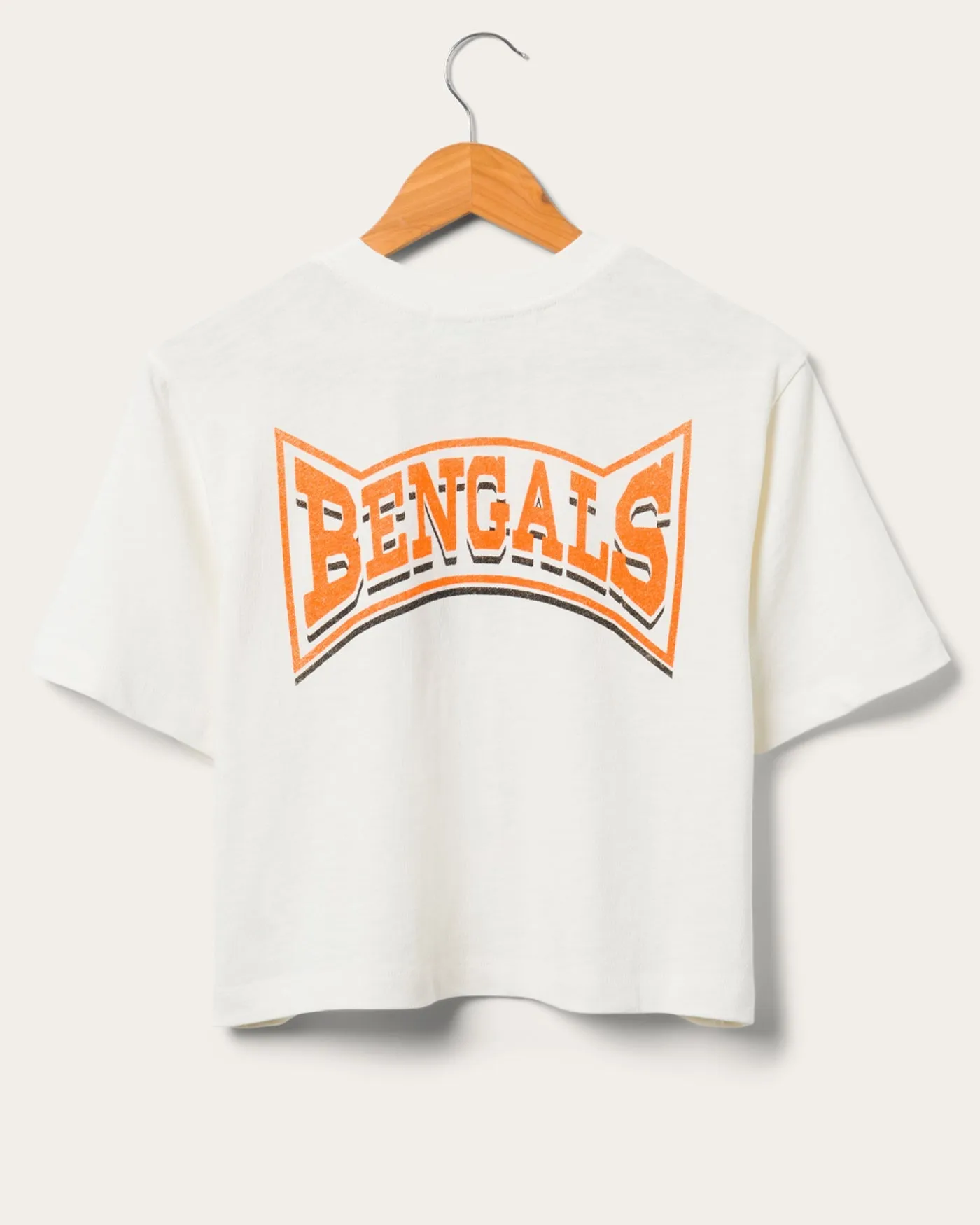 Women's Cincinnati Bengals Mock Neck Crop Tee sold by Junk Food Clothing product image thumbnail 2