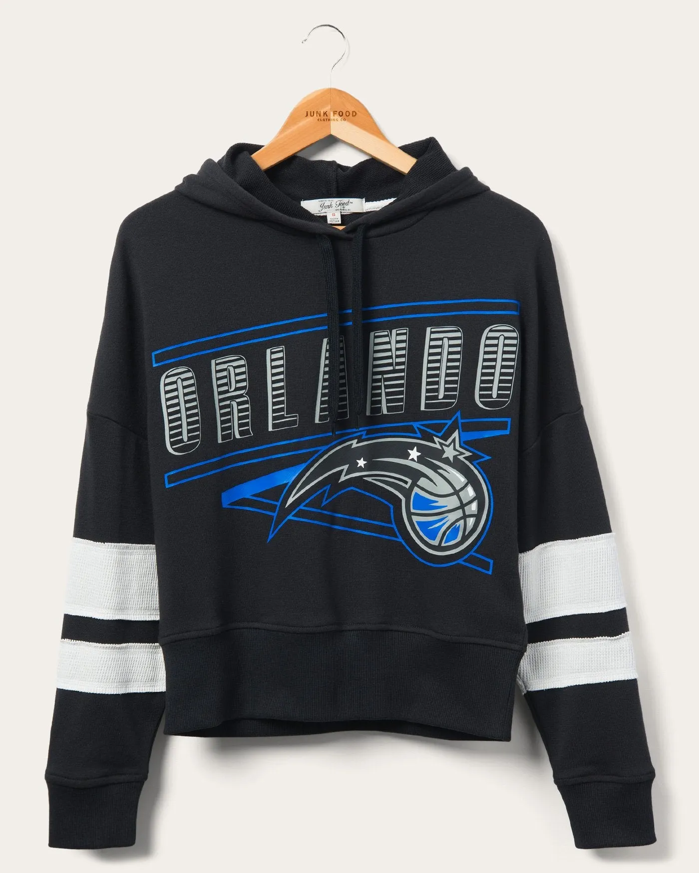 Women's Magic Overtime Striped Fleece Hoodie sold by Junk Food Clothing