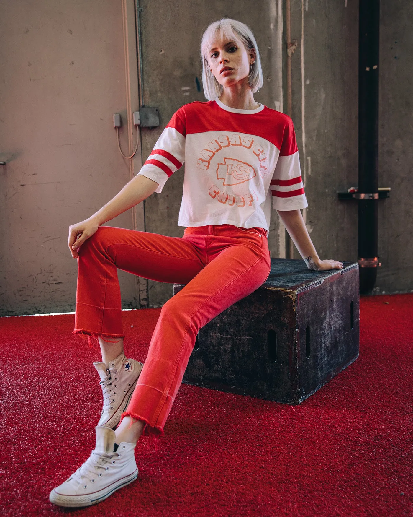 Womens Chiefs Hail Mary Tee sold by Junk Food Clothing product image thumbnail 2