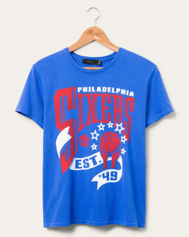 Women's 76ers Banner Vintage Tee sold by Junk Food Clothing