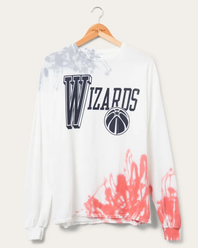 NBA Washington Wizards Tie Dye Flea Market Long Sleeve Tee sold by Junk Food Clothing
