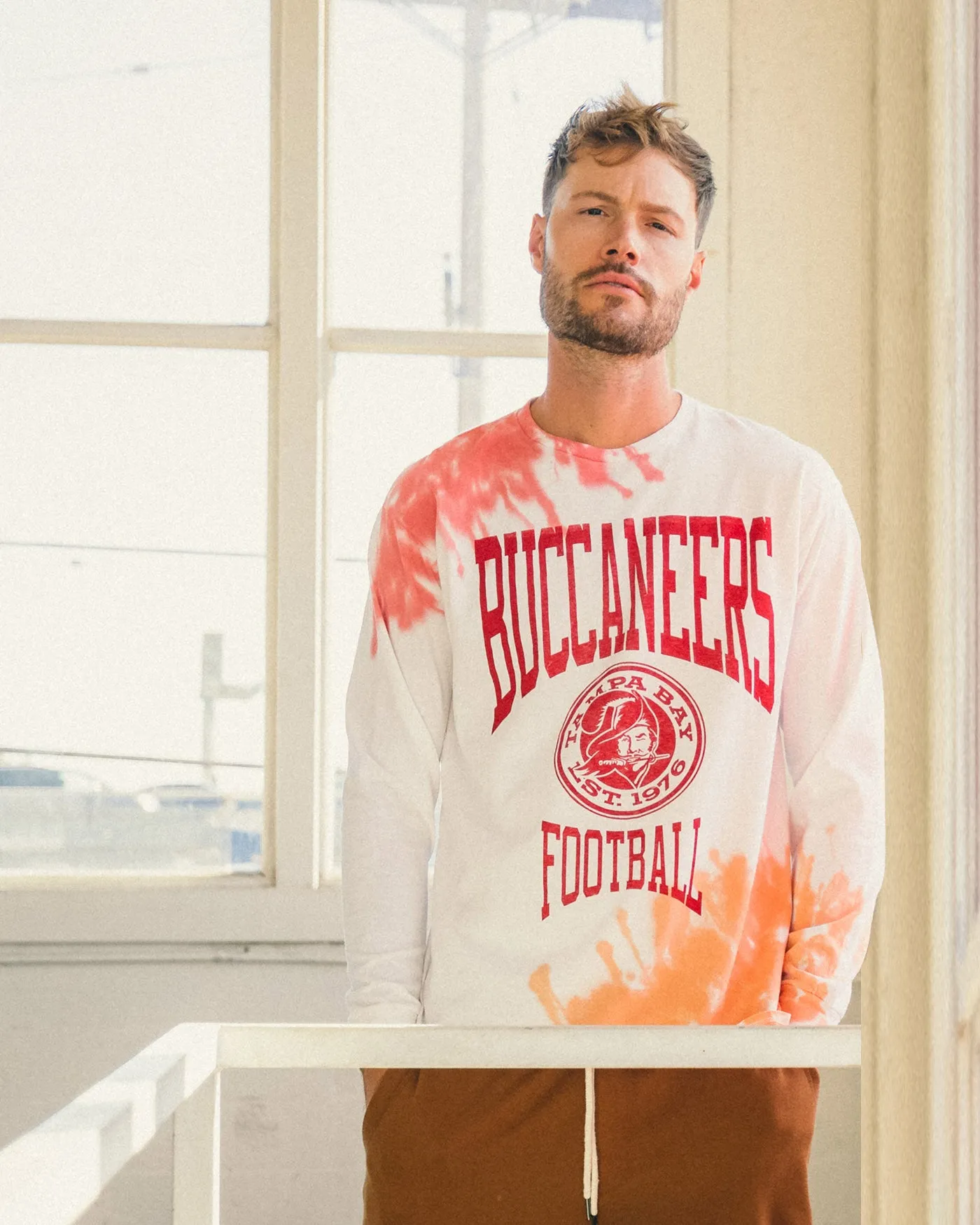 NFL Tampa Bay Buccaneers Tie Dye Long Sleeve Flea Market Tee sold by Junk Food Clothing product image thumbnail 2