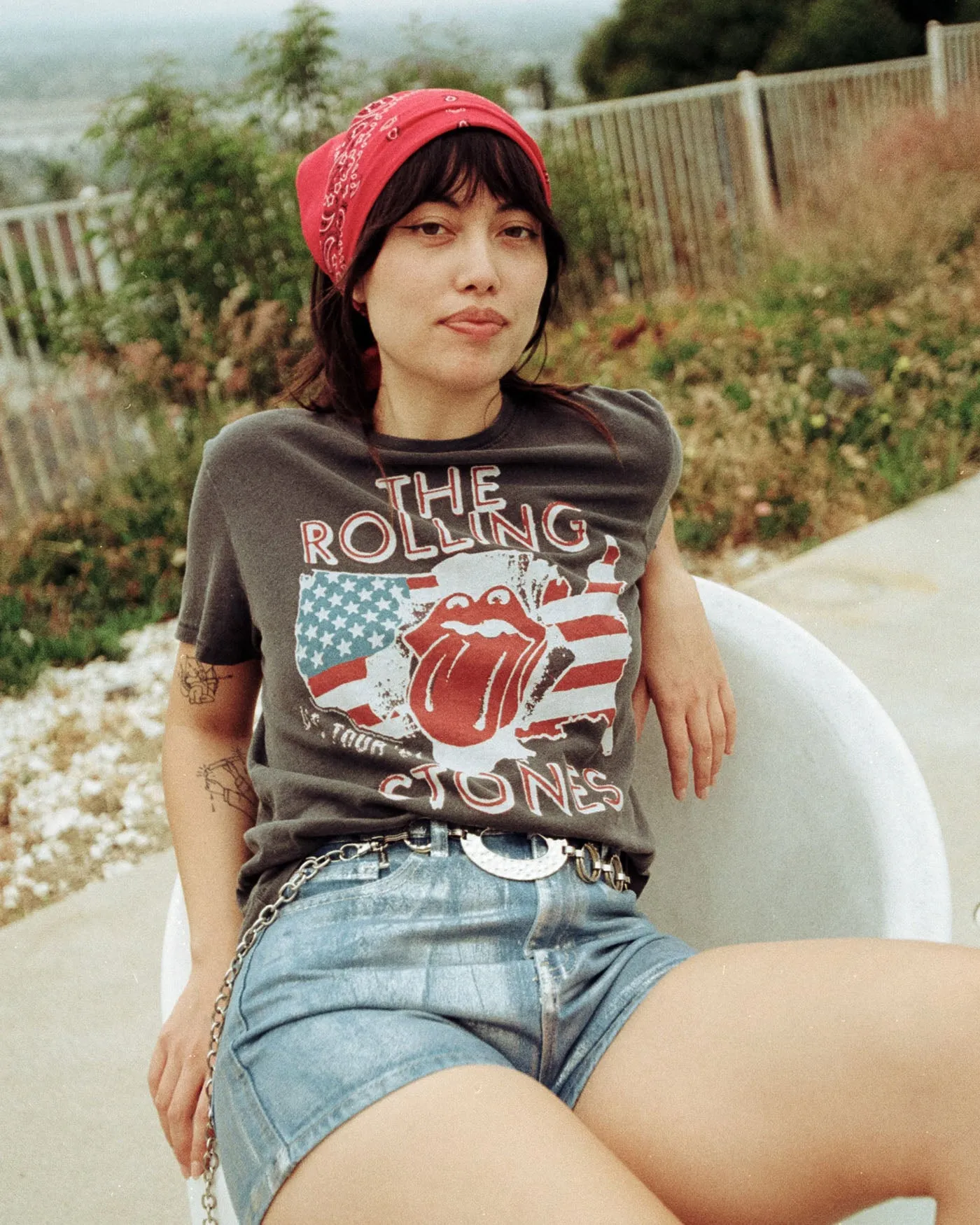 Women's Rolling Stones 1981 US Tour Vintage Tee sold by Junk Food Clothing product image thumbnail 3