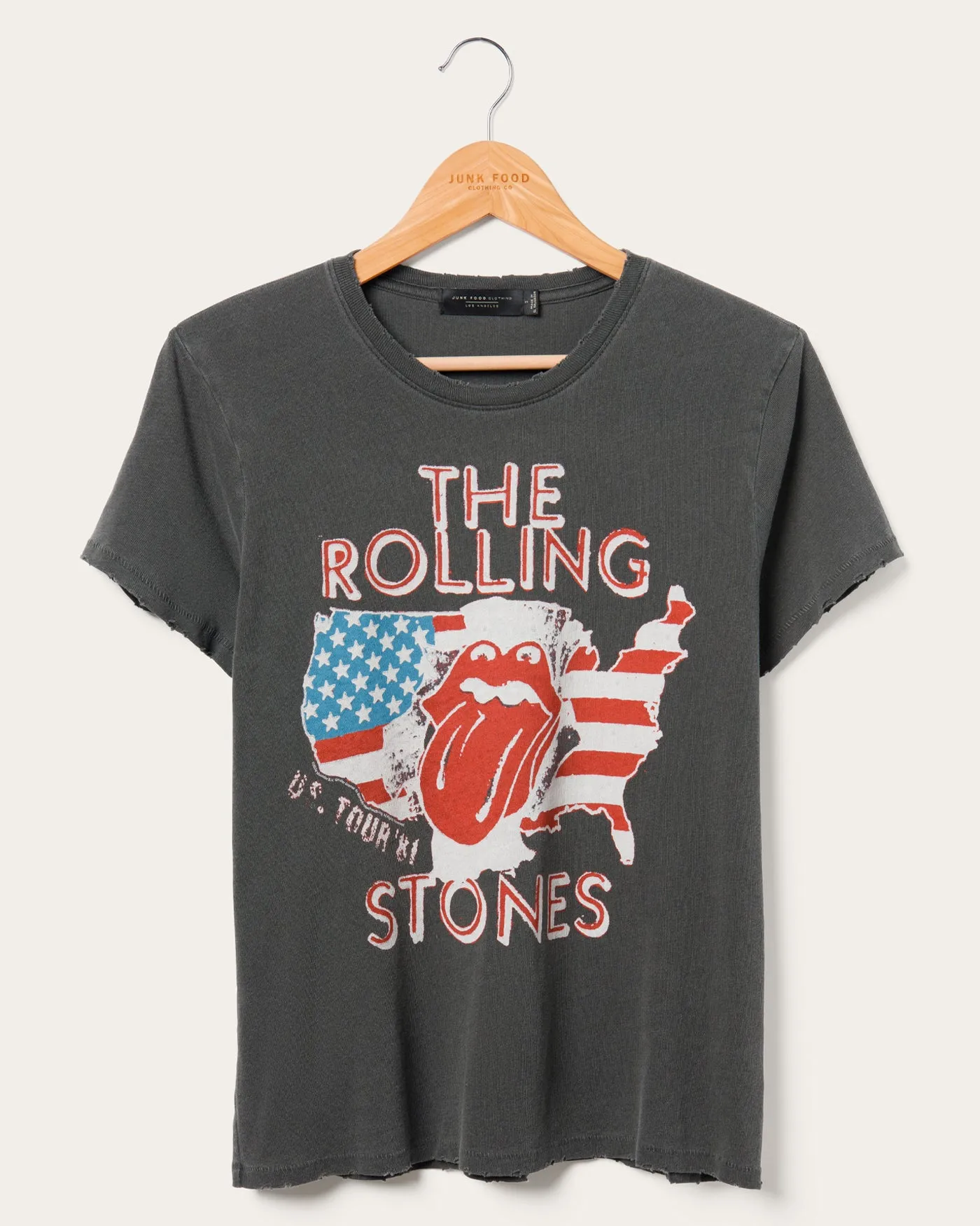 Women's Rolling Stones 1981 US Tour Vintage Tee sold by Junk Food Clothing