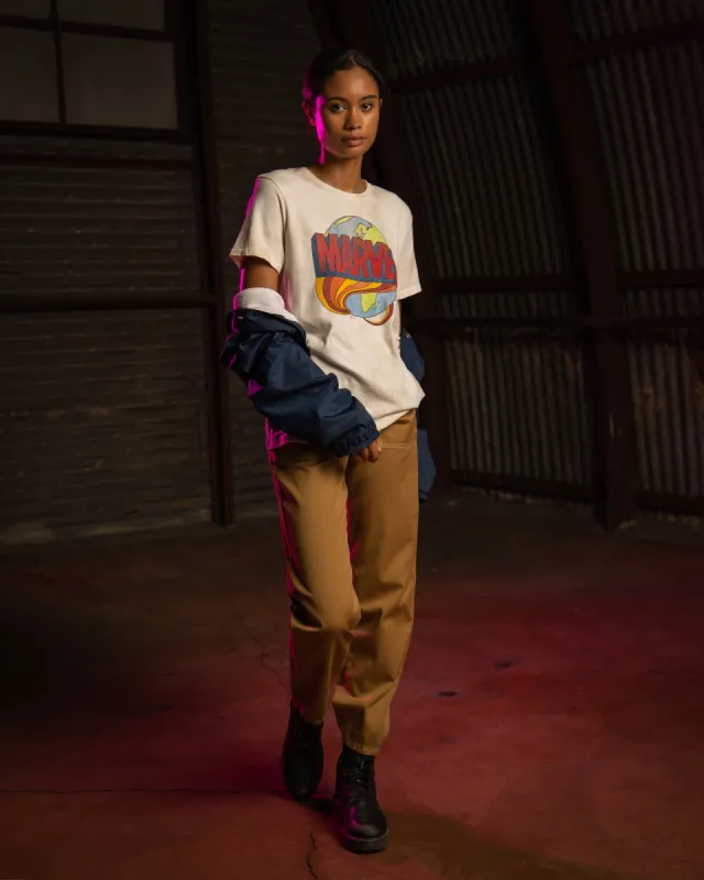 WOMENS MARVEL GLOBE LOGO TEE sold by Junk Food Clothing