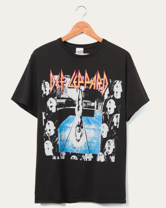 Unisex Def Leppard High 'n' Dry Flea Market Tee made by Junk Food Clothing