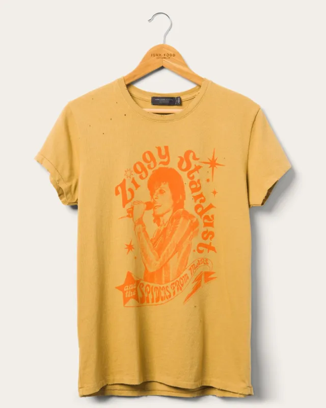 Women's David Bowie Ziggy Spiders From Mars Vintage Destroy Tee sold by Junk Food Clothing