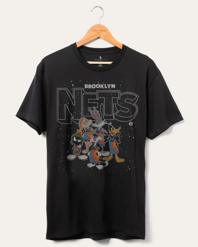 Unisex NBA x Space Jam: A New Legacy Nets Home Squad Advantage Tee sold by Junk Food Clothing